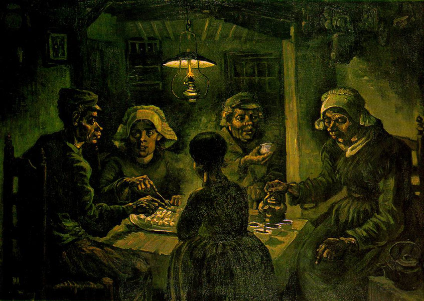 Едоки картофеля, 1885. Холст, масло, 81х115