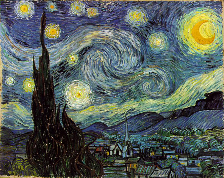 Винсент Ван Гог. Звездная ночь, 1889