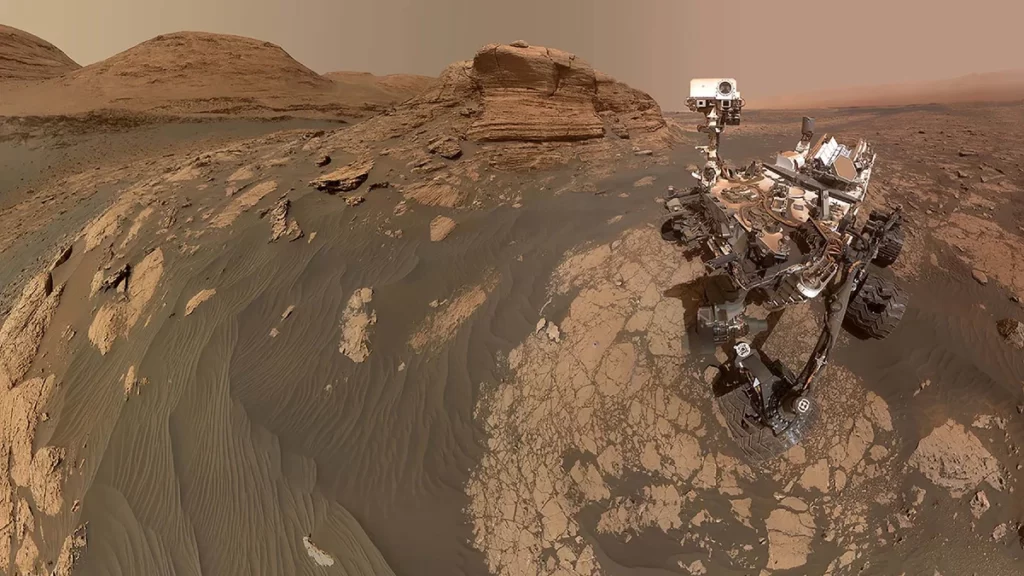 Марсоход на поверхности Марса