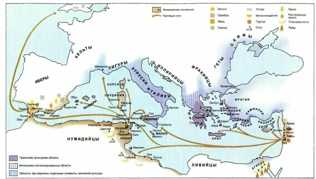 Финикийская морская торговля в начале I тысячелетия до н.э.