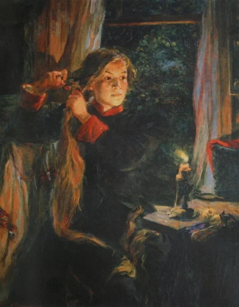 «Кавалерист-девица Надежда Дурова». Картина художника Лидии Тимошенко, 1945 год