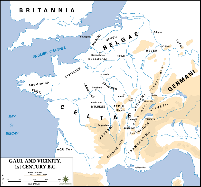 Карта Галлии