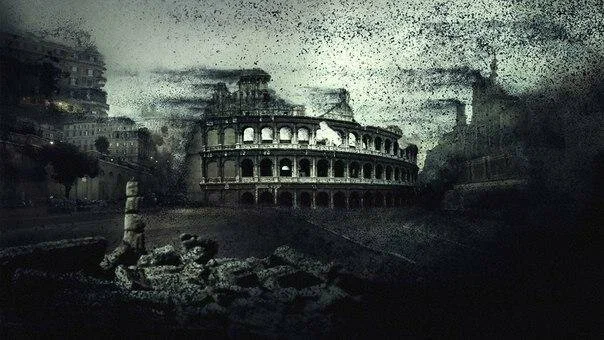 Разрушение Рима. Современная иллюстрация