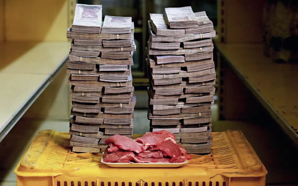 Венесуэльские боливары: 10 млн боливар за 1 кг мяса
