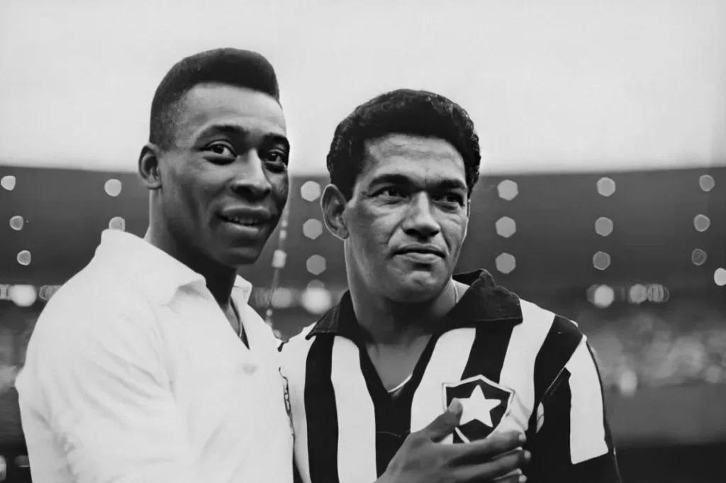 Пеле и Гарринча - две футбольные суперзвезды XX века