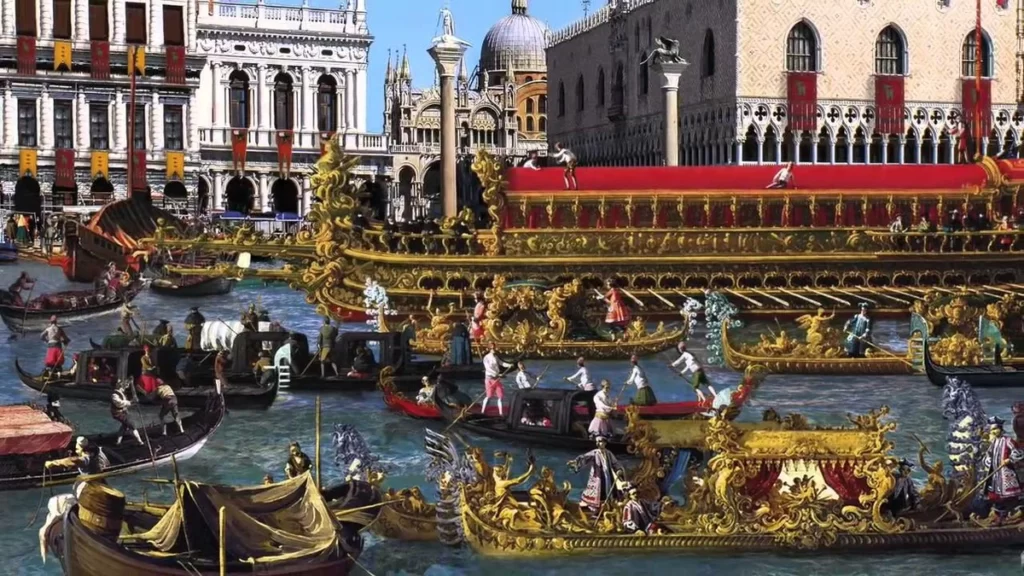 Венеция предоставляла флот всей Европе и была главным центром судостроения