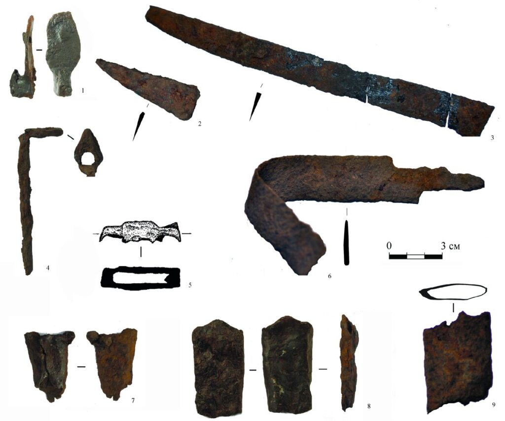 Остатки оружия, найденного в местах их скопления.