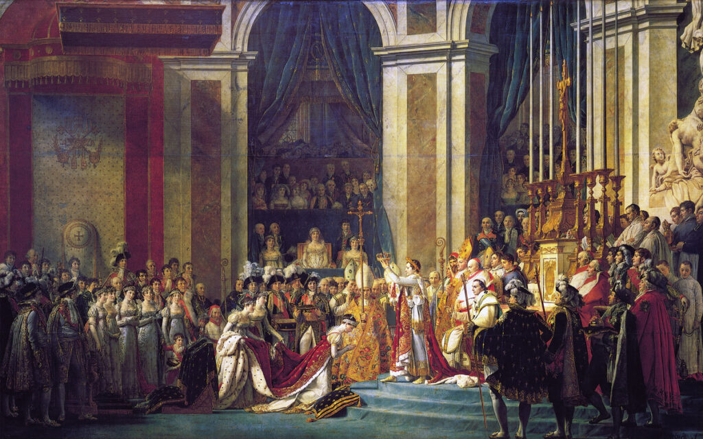 Наполеон коронует Жозефину 1804 год.