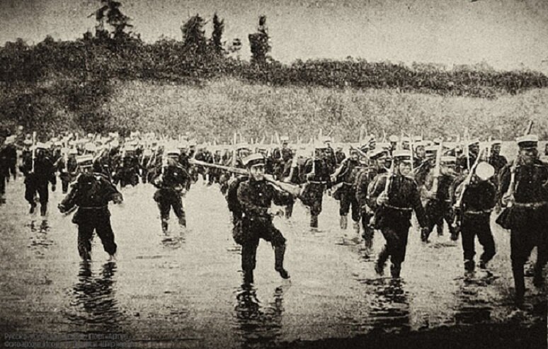 Японские войска высаживаются на юге Сахалина, июнь 1905 г